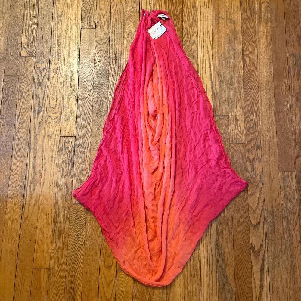 calvin klein peachy and pink ombre infinity scarf